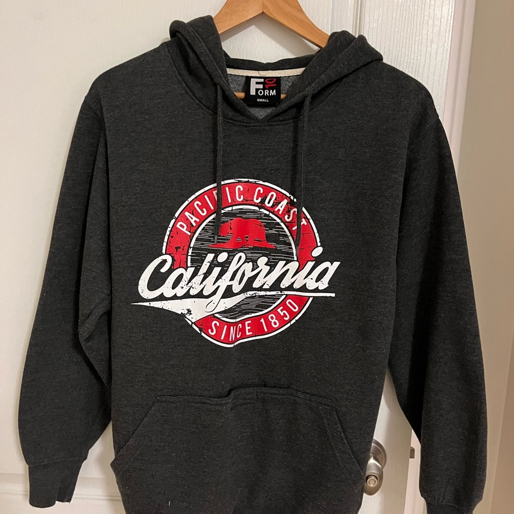 Comfy Grey Oversized California Hoodie